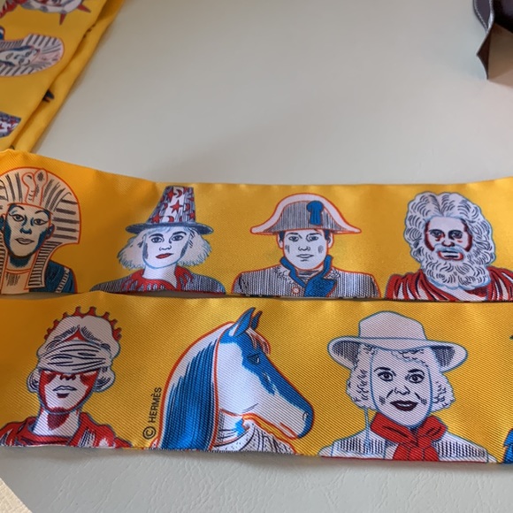 New and Authentic Hermes Dress Code twilly - Yellow - Picture 7 of 13